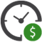 clock with dollar sign
